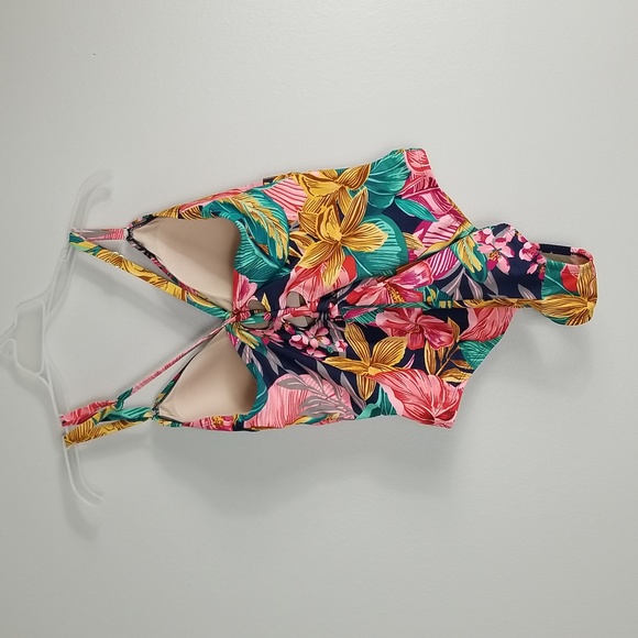 Swimsuit One Piece Tropical Hibiscus Size 16W - Picture 6 of 15